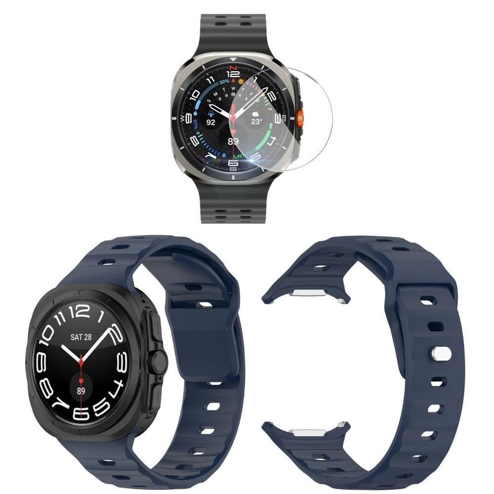 Pulseira Silicone + Pelicula Vidro Para Galaxy Watch Ultra