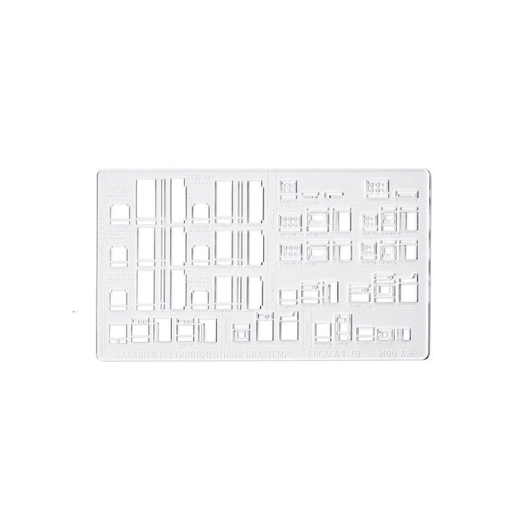 Gabarito De Eletrodomesticos Mod. A-26 Em Acrílico - Fenix
