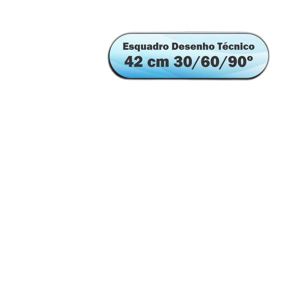 Esquadro Acrílico 30 º Graus Desenho Técnico 42 Cm - Fênix