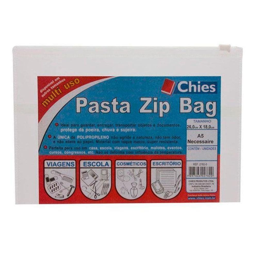 Pasta Zip Bag versátil cristal 2782  26x18cm 5 und Chies