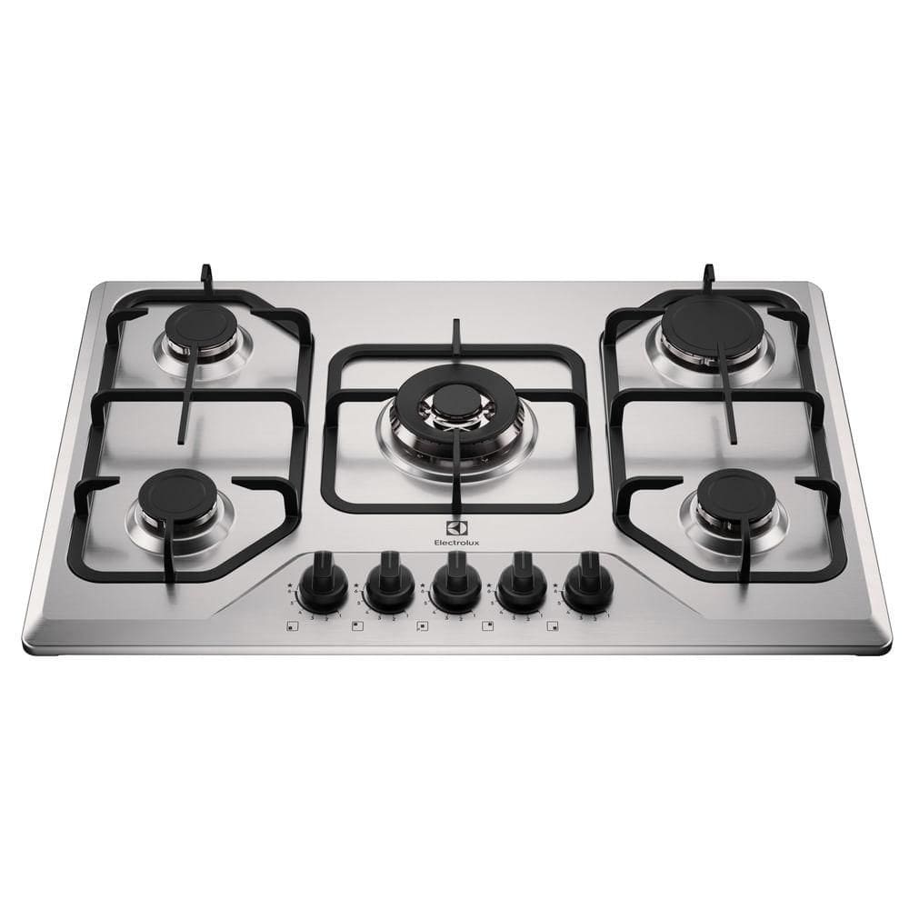 Cooktop Electrolux 5 Bocas Experience Inox Grades Duplas Ferro Fundido (KE5XC)
