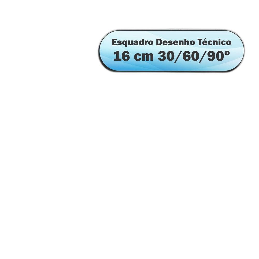 Esquadro Acrílico 30 º Graus Desenho Técnico 16 Cm - Fênix