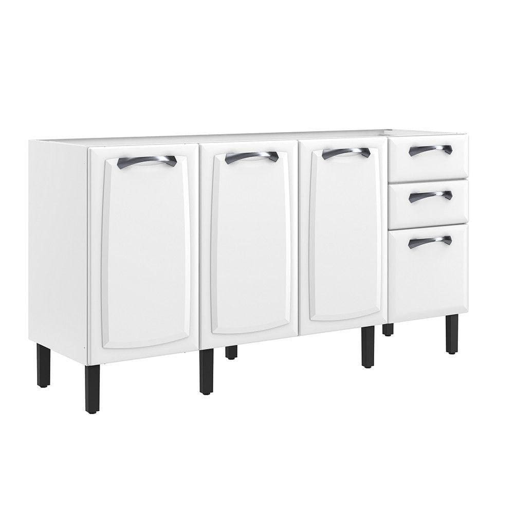 Balcao Itatiaia New Premium 4 Portas 2 Gavetas Branco