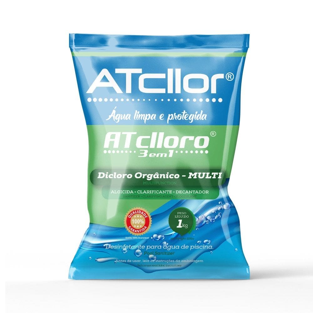 Atclloro Cloro 3 Em 1 Pacote 1Kg Atcllor
