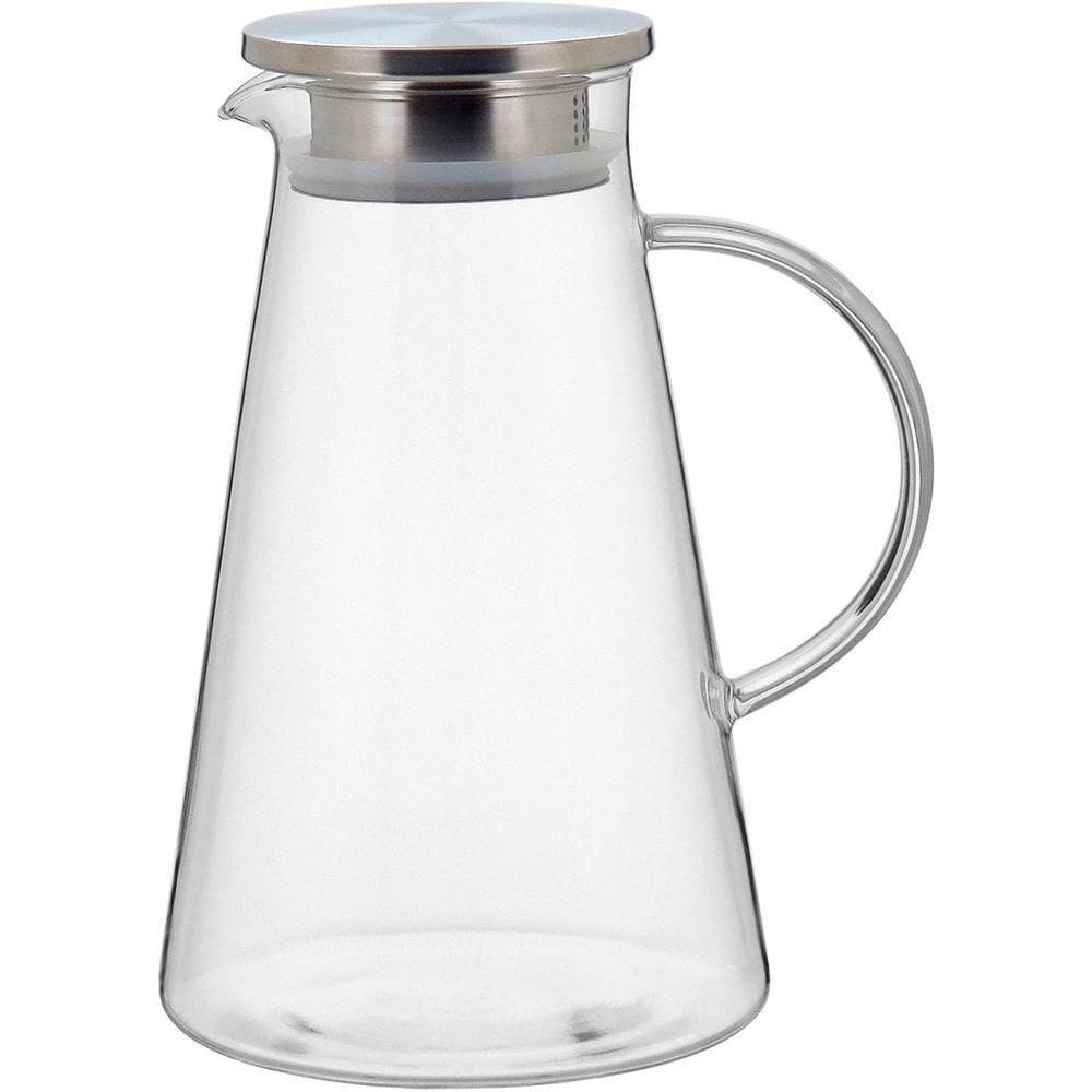Jarra 23X18X18Cm 1,8L Borosilicato Transp Tampa Inox