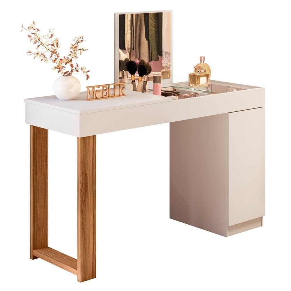 Escrivaninha Penteadeira Marih 121 Cm Branco Cinamomo