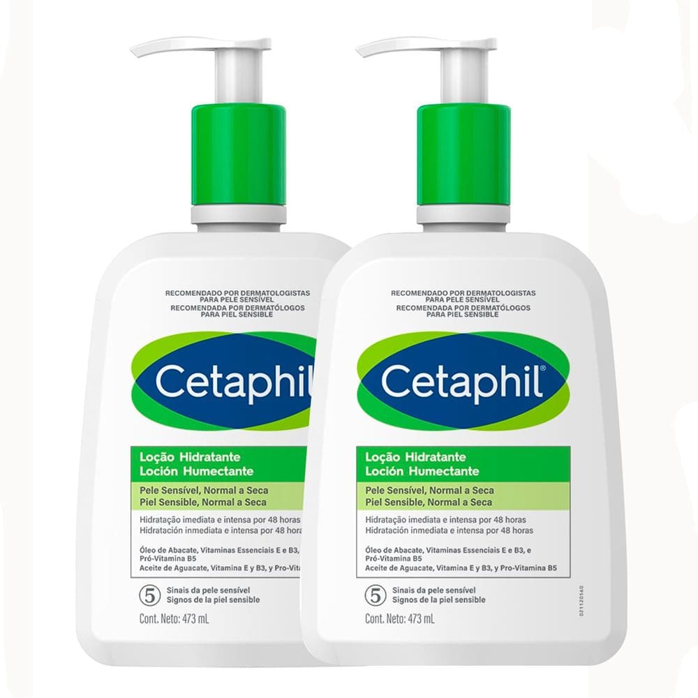 Kit 2 Cetaphil Loção Hidratante Galderma para Pele Normal a Seca 473ml