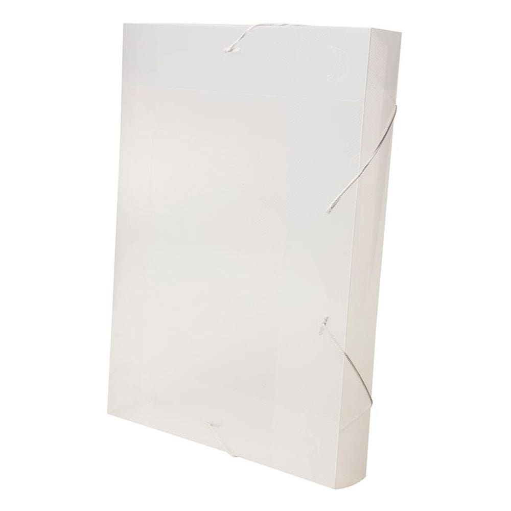 Pasta com aba elástico ofício lombo 55mm - Line - transparente cristal - 0258.H - Dello