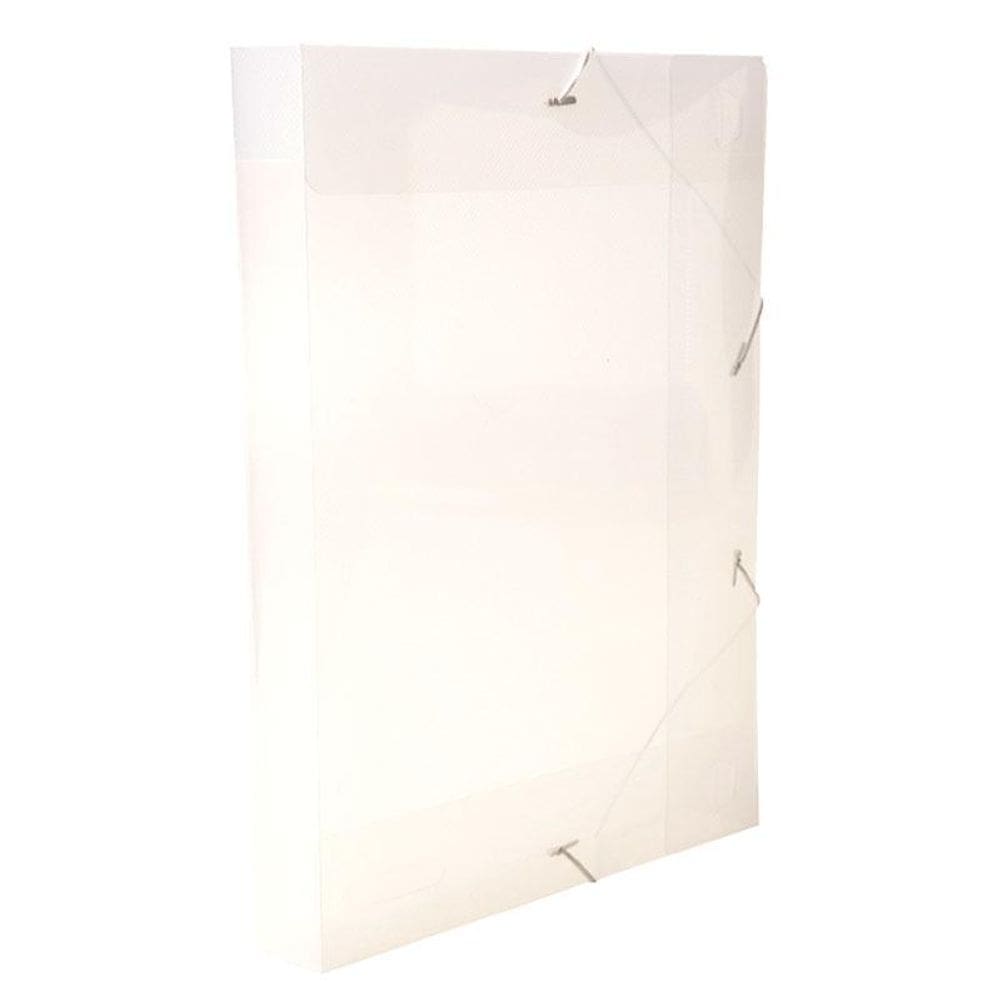 Pasta com aba elástico ofício lombo 40mm - Line - transparente cristal - 0257.H - Dello