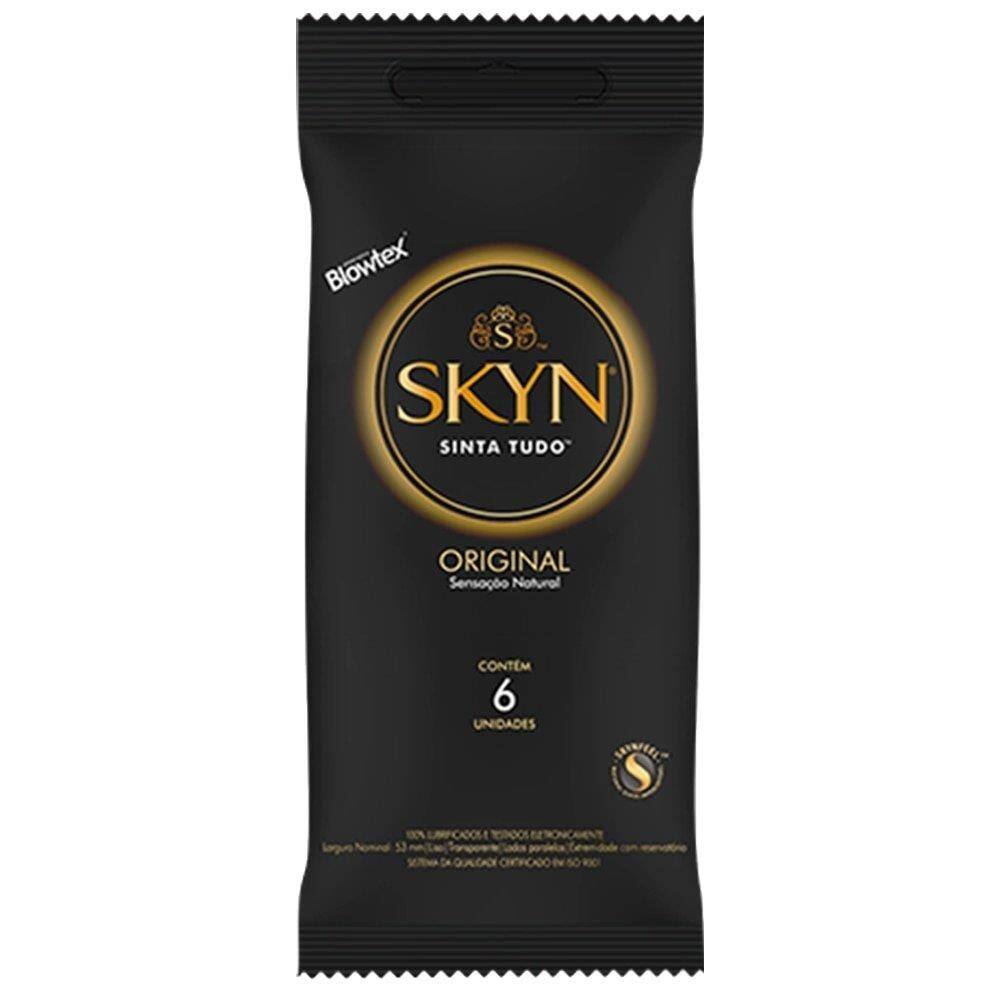 Preservativo Blowtex Lubrificado Skyn - 1 Embalagem com 6 Unidades