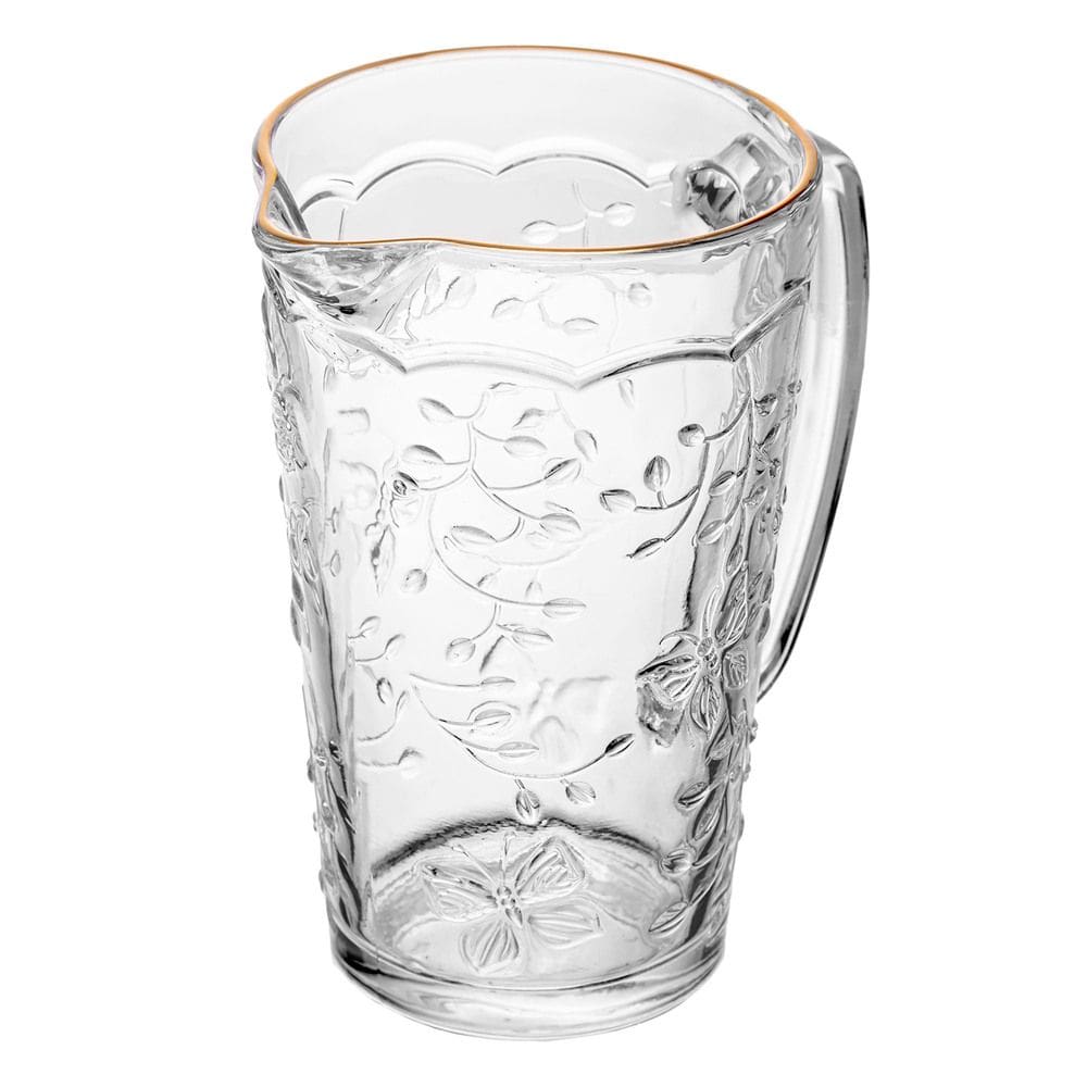Jarra de Vidro New Butterfly Transparente C/Fio de Ouro 750ml Lyor