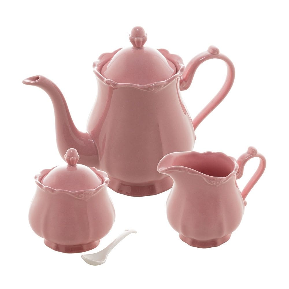 Conjunto Para Café/Chá de Porcelana Fancy Rosé 3 Peças Wolff