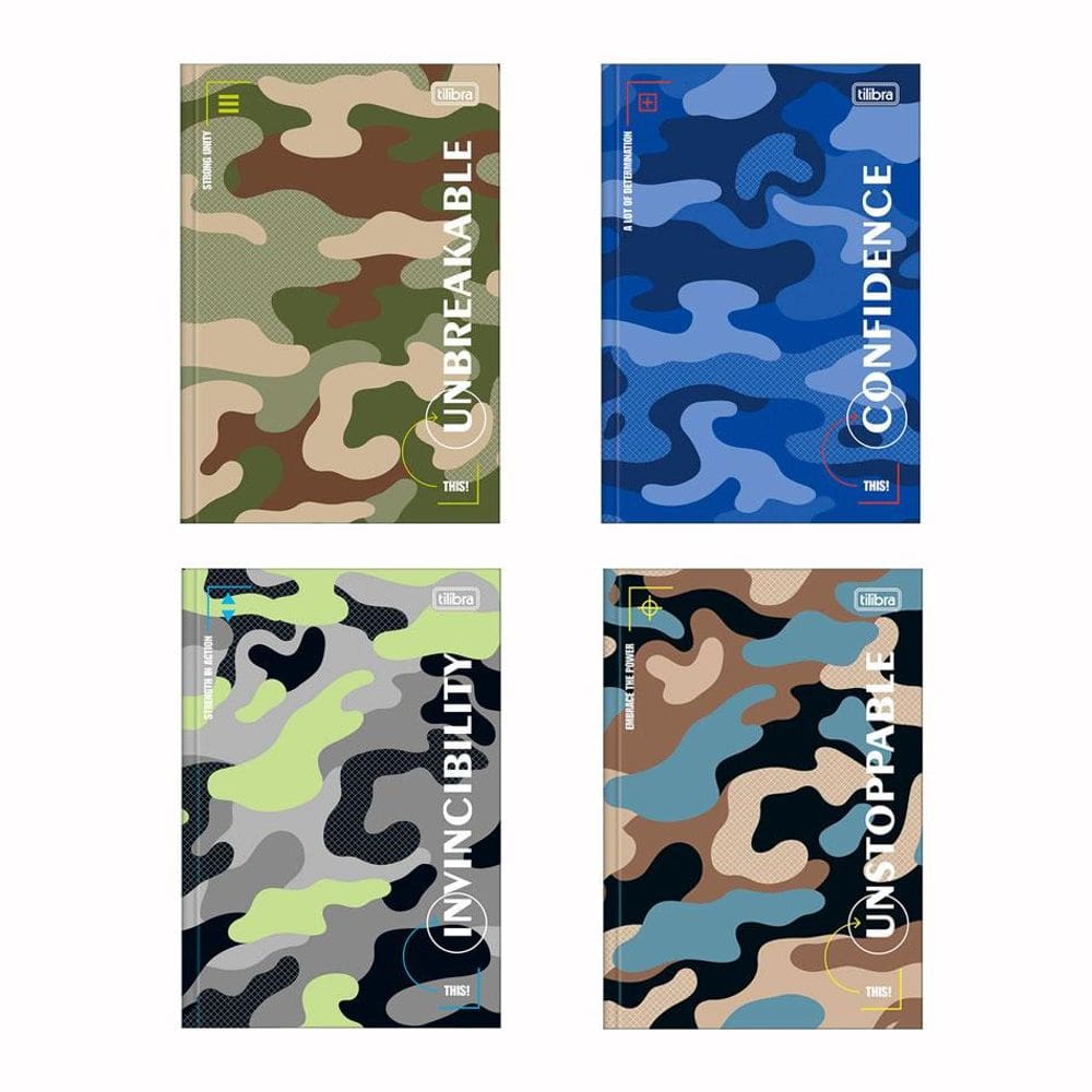 Caderno brochura capa dura 1/4 80 fls Hide Tilibra