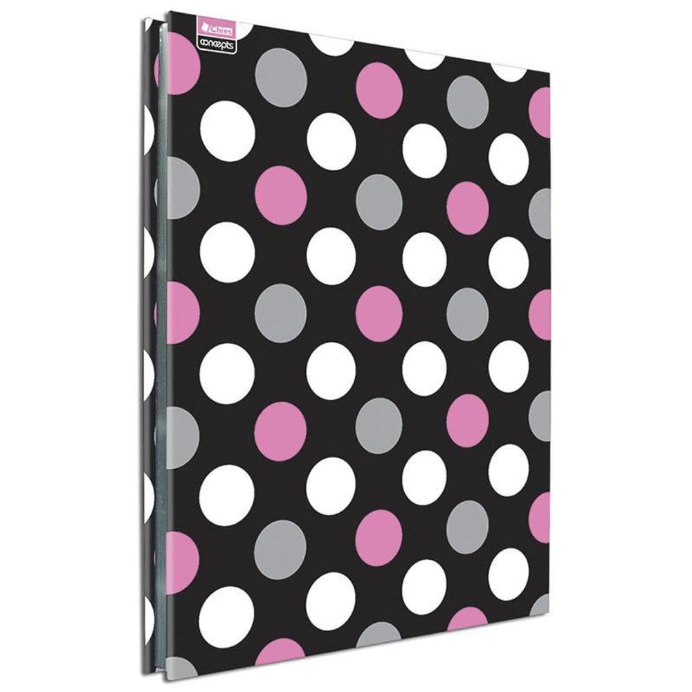 Pasta catálogo ofício 4092 bolinha rosa 25 plásticos Chies