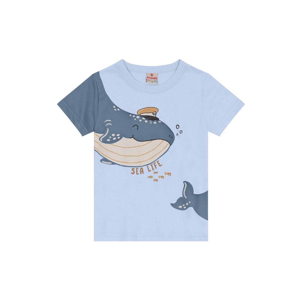 Camiseta infantil menino de baleia Brandili