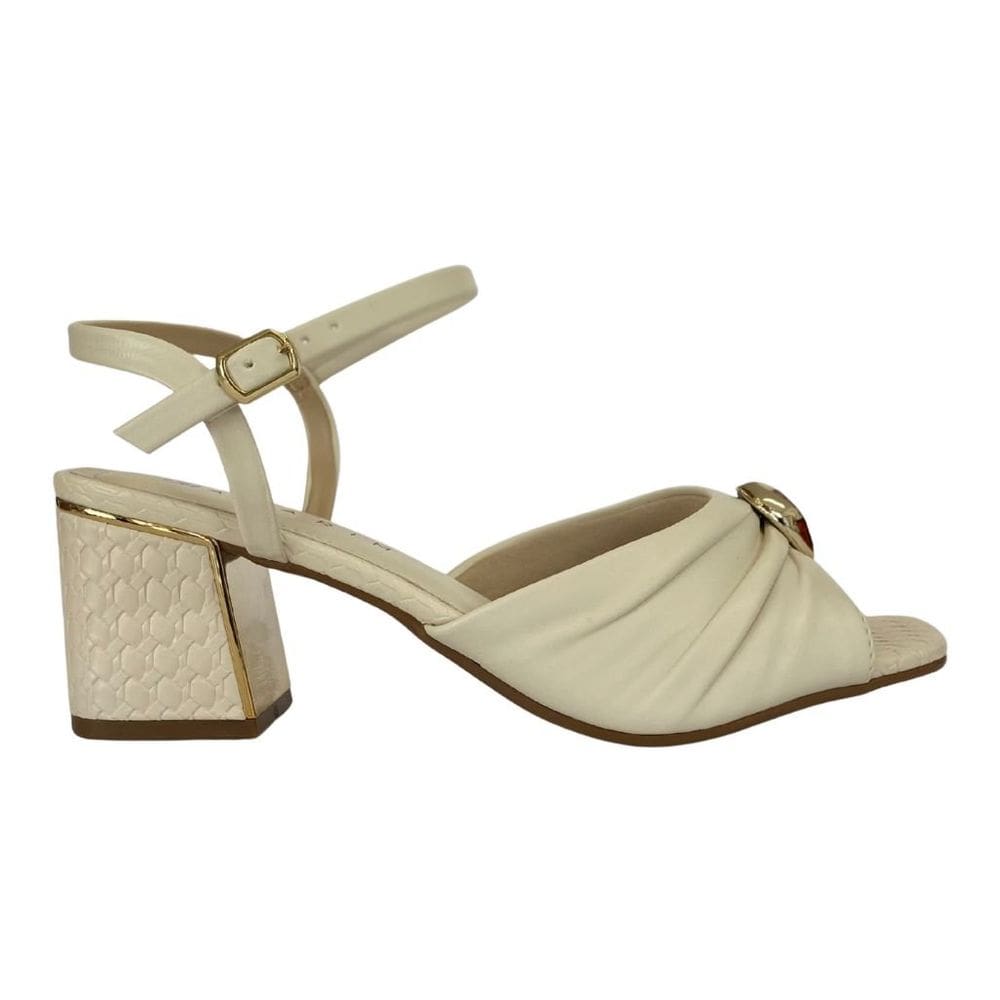 Sandália Ramarim 2539205 Feminino Coconut saltinho casual
