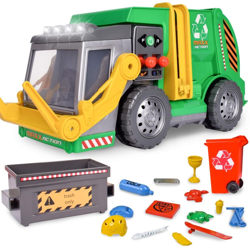 Brinquedo para caminhão de lixo Maxx Action Maxx Recycler com acessórios