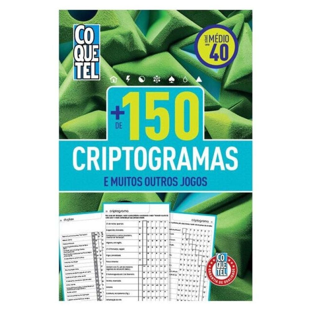 Livro Coquetel Mais De 150 Criptogramas 40