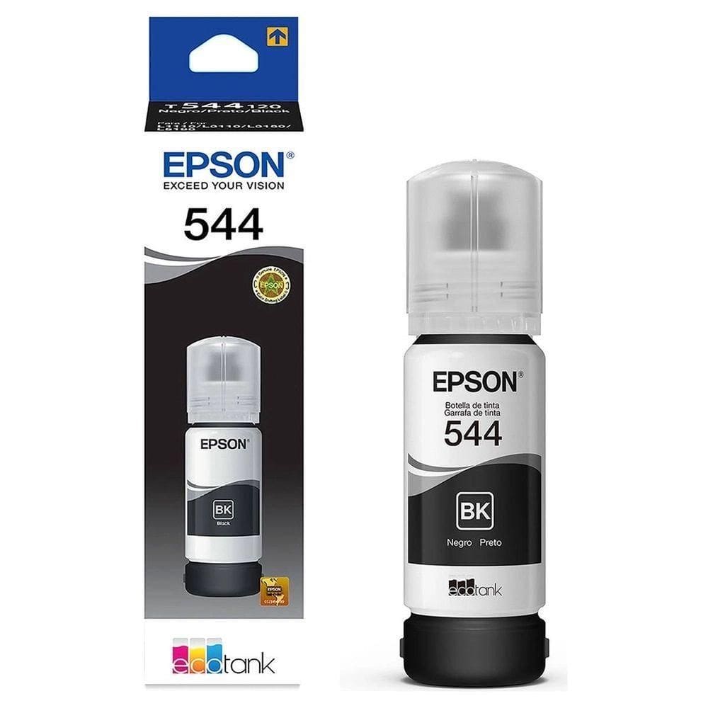 Tinta T544 544 Preto Epson autêntico 120 L3150 / L3110 / L3210 / L3250 / L5190 - Refil
