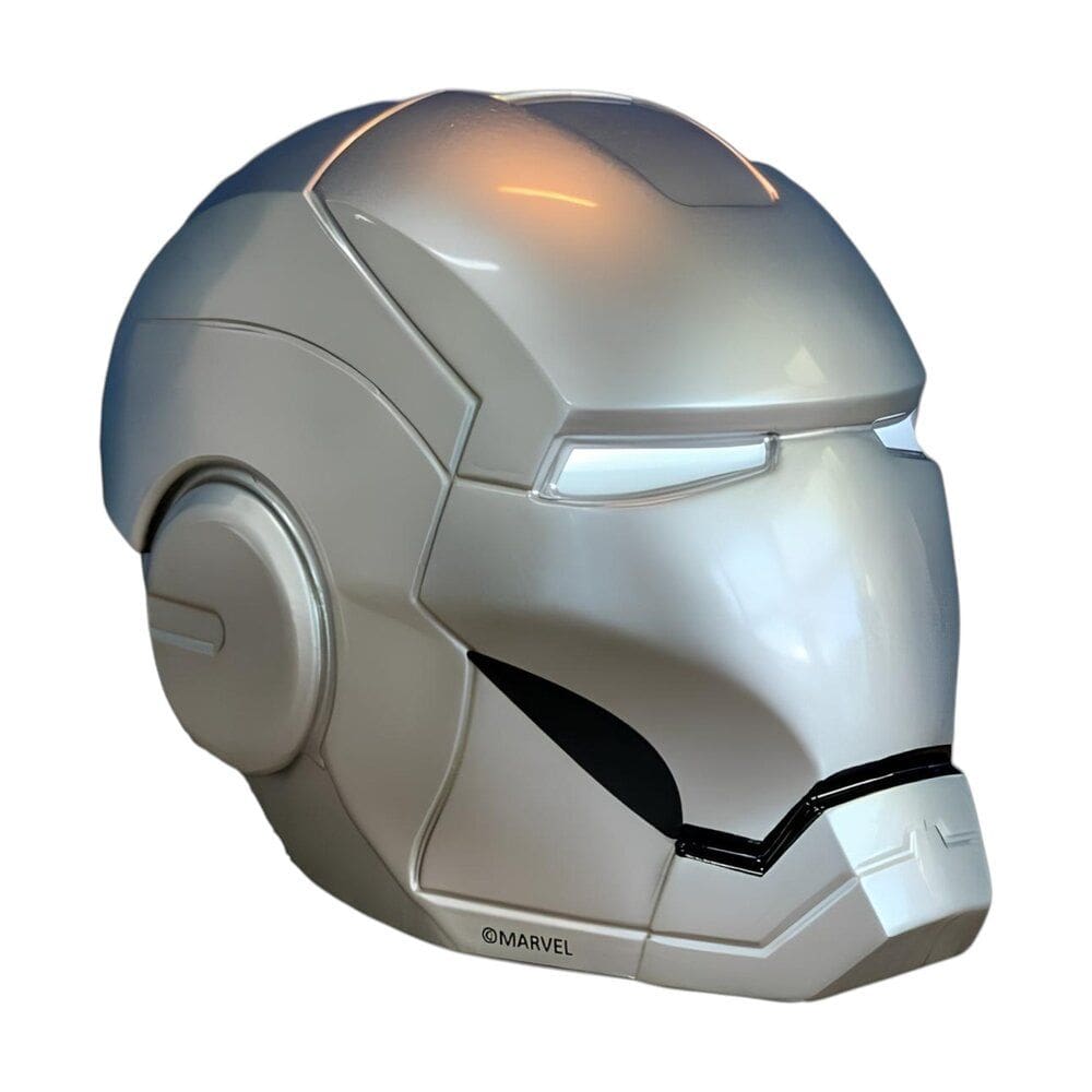 Luminária de Mesa Capacete Homem de Ferro Laqueado Cromo