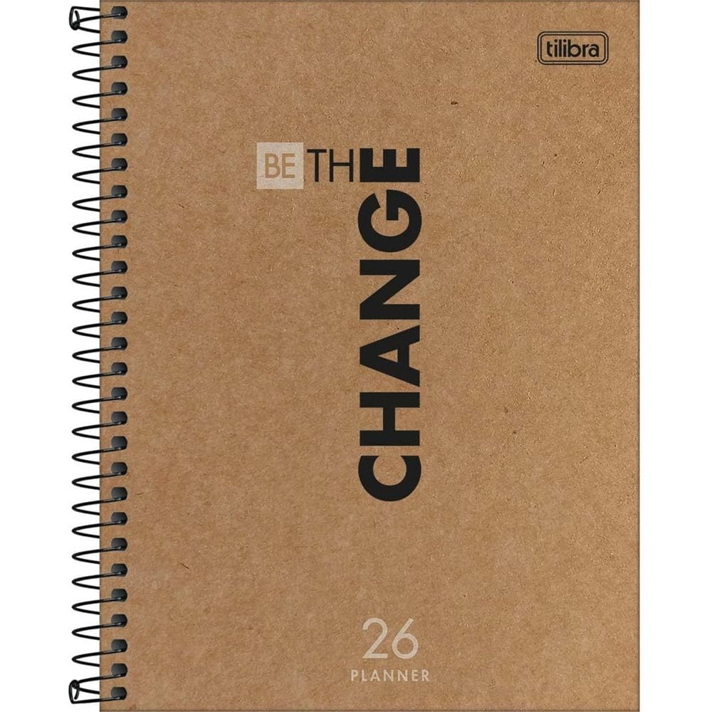 Tilibra - Planner Espiral Kraftwork 17,7 x 24 cm 2026 - Be The Change - TILIBRA