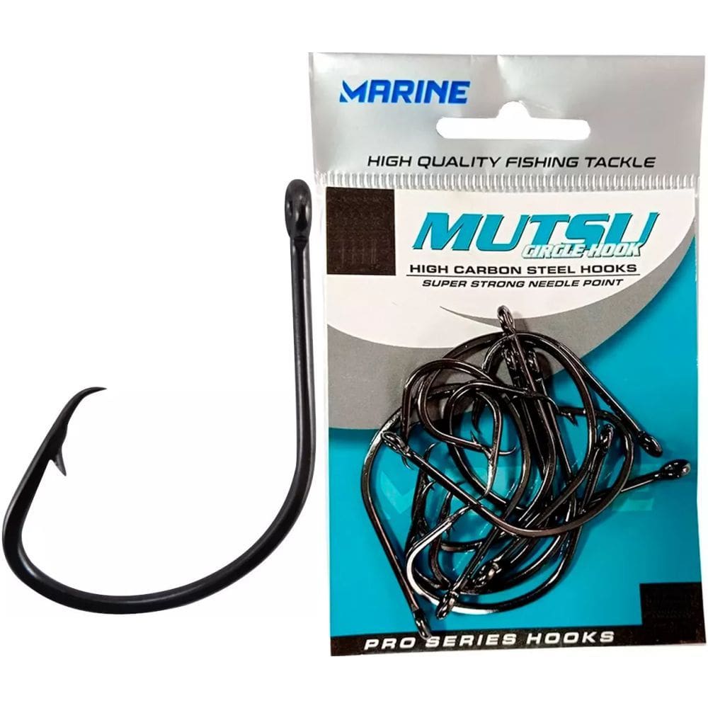 Anzol Marine Sports Mutsu Circle Hook Black Nickel 8/0 10 Unidades