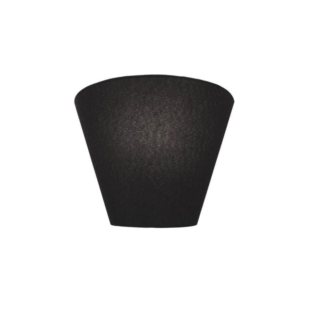 Arandela Retro Cone Md-2001 Cúpula Em Tecido 25-26x13cm Preto - Bivolt