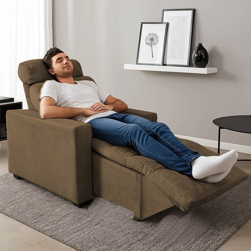 Poltrona do Papai Retrátil e Reclinável Madri Capuccino