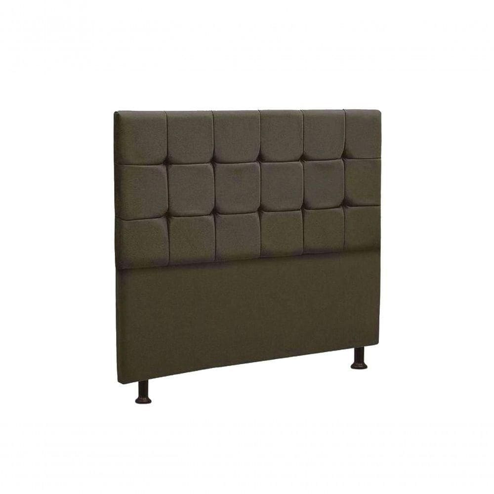 Cabeceira Estofada Cama Box Casal 160cm Quadrados - Mhs Marrom