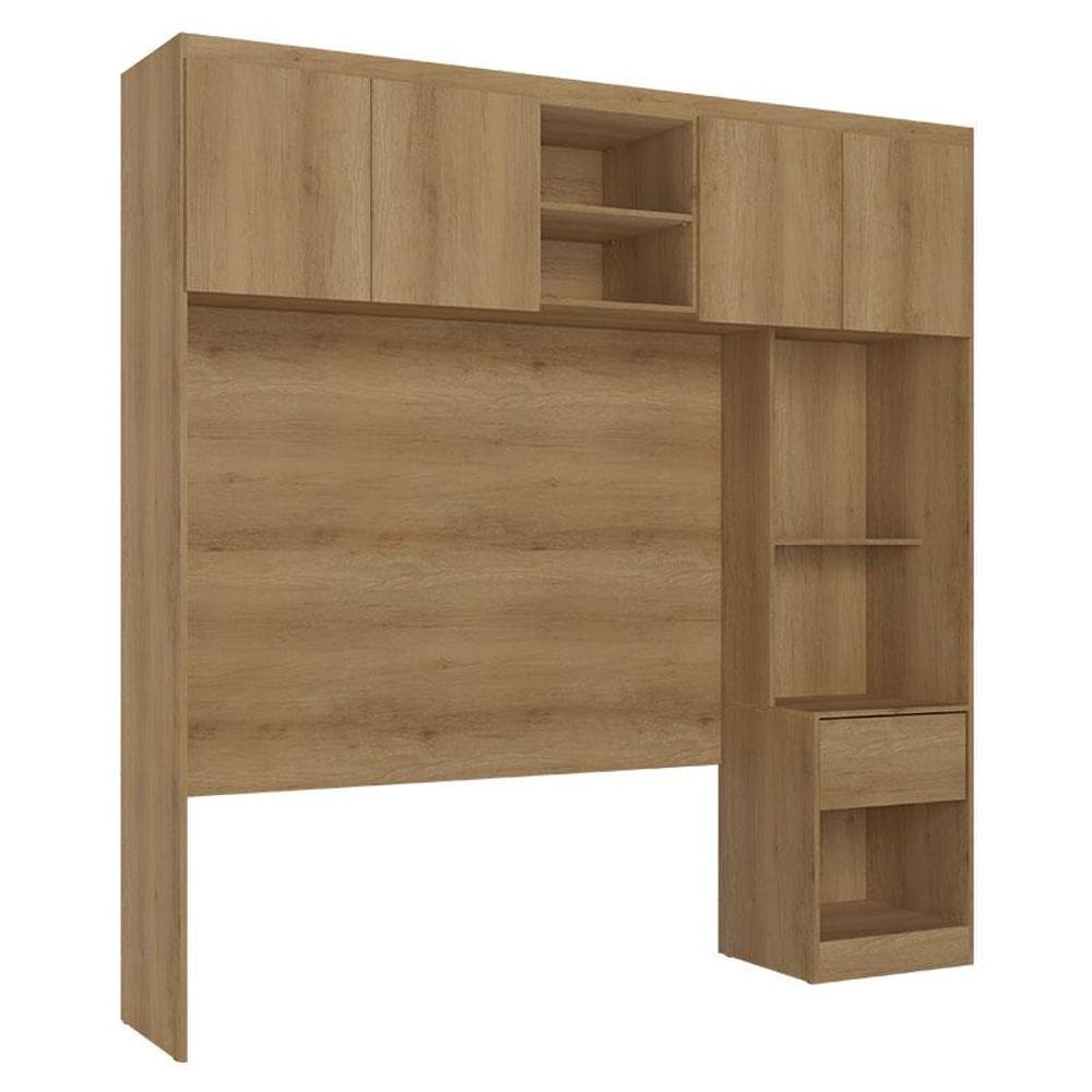 Armário Ponte Casal 4 Portas Modulare Capuccino Acetinado - THB