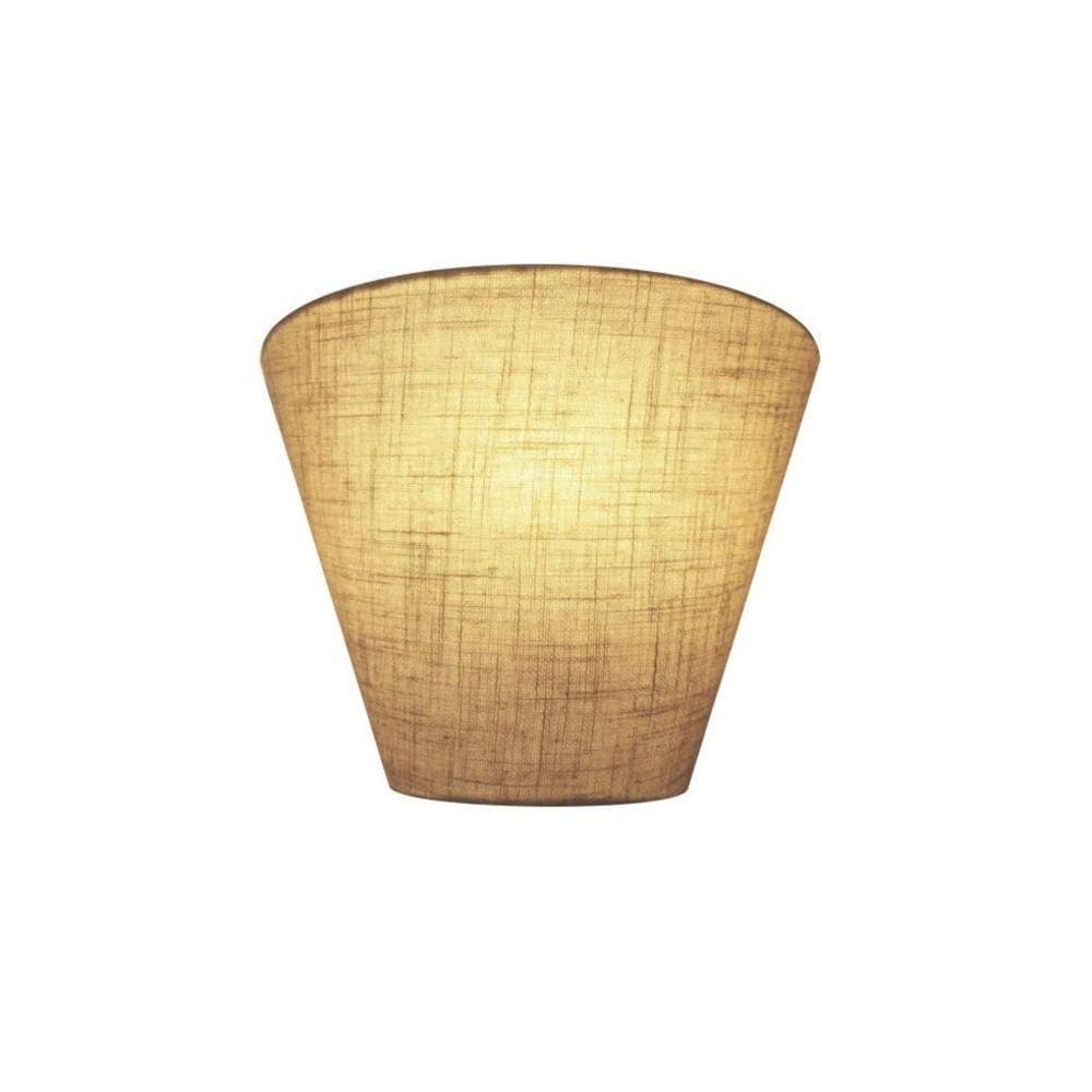 Arandela Retro Cone Md-2001 Cúpula Em Tecido 25-26x13cm Rustico Bege - Bivolt