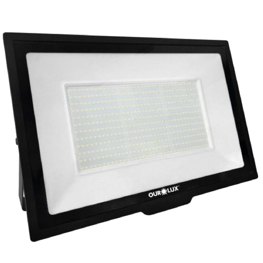 Superled Projetor Slim 500 Watts Preto 6500K - 03278 - OUROLUX
