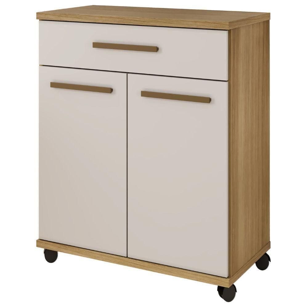 Balcão Londrina 2 Portas 1 Gaveta Cinamomo Off White Arte Móveis