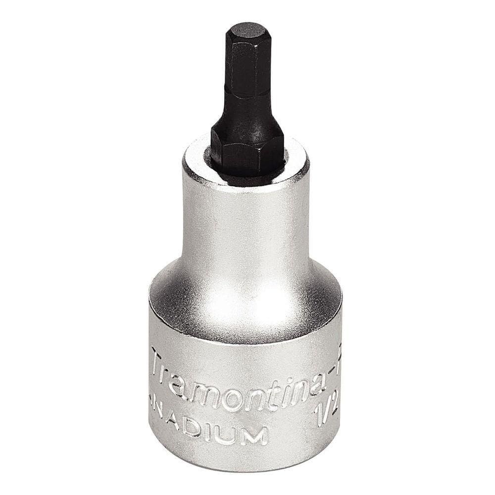 Soquete Em Aço Cromo Vanádio Ponta Hexagonal 5 Mm - Encaixe 1/2” Tramontina Pro Tramontina