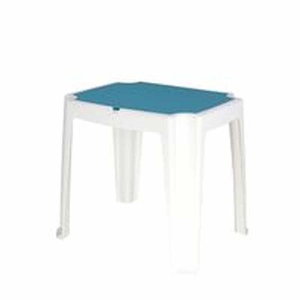 Mesa Tramontina Infantil Versa Em Polipropileno Branco E Azul