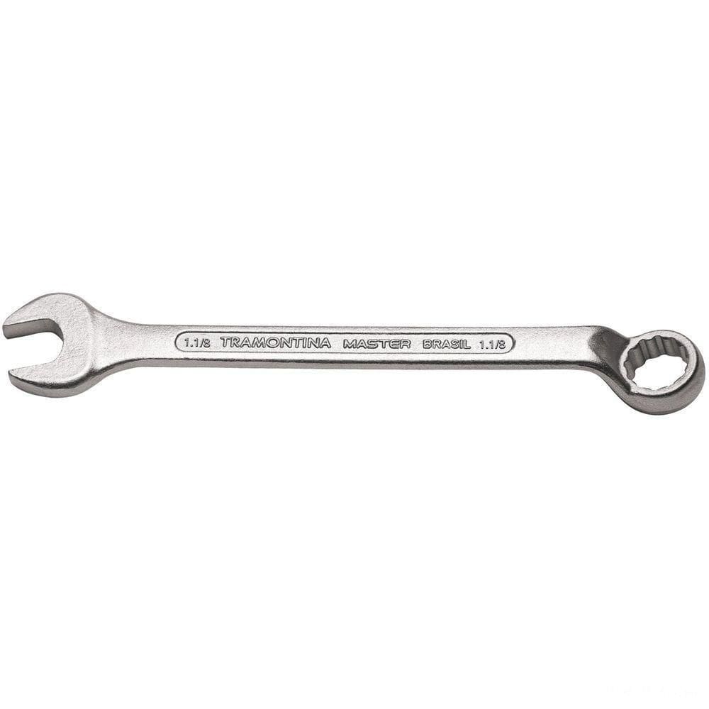 Chave Combinada 1.1/8” Com Pescoço Tramontina Com Corpo Forjado Em Aço Especial Cromado Tramontina