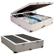 Cama Box Baú Queen Bipartido Sintético SerenePrime Branco 158x198x44