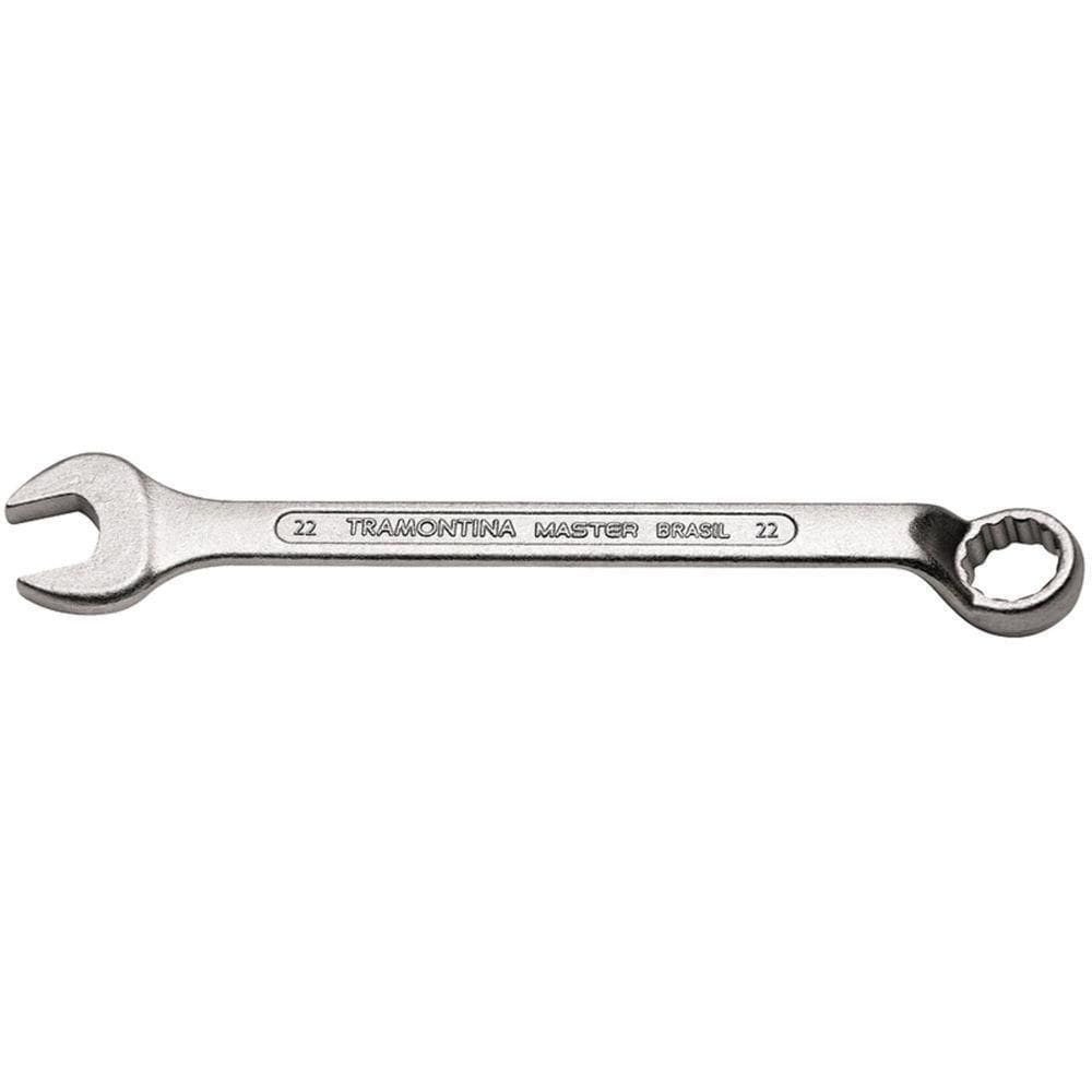 Chave Combinada 22 Mm Com Pescoço Tramontina Com Corpo Forjado Em Aço Especial Cromado Tramontina