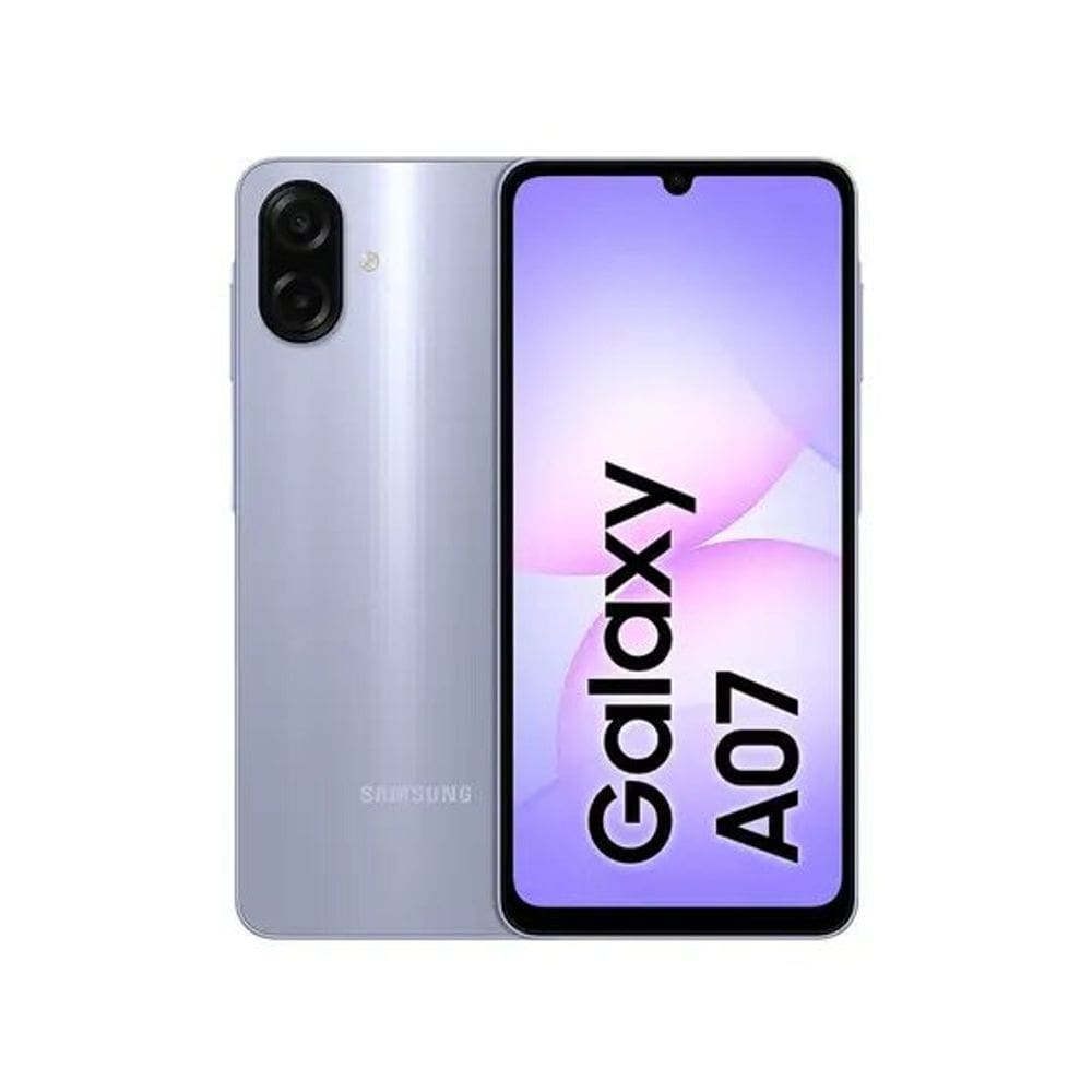 Smartphone Samsung Galaxy A07 128GB - Violeta, 4G, RAM 4GB, Câmera 50MP + Selfie 8MP, Tela 6,7”