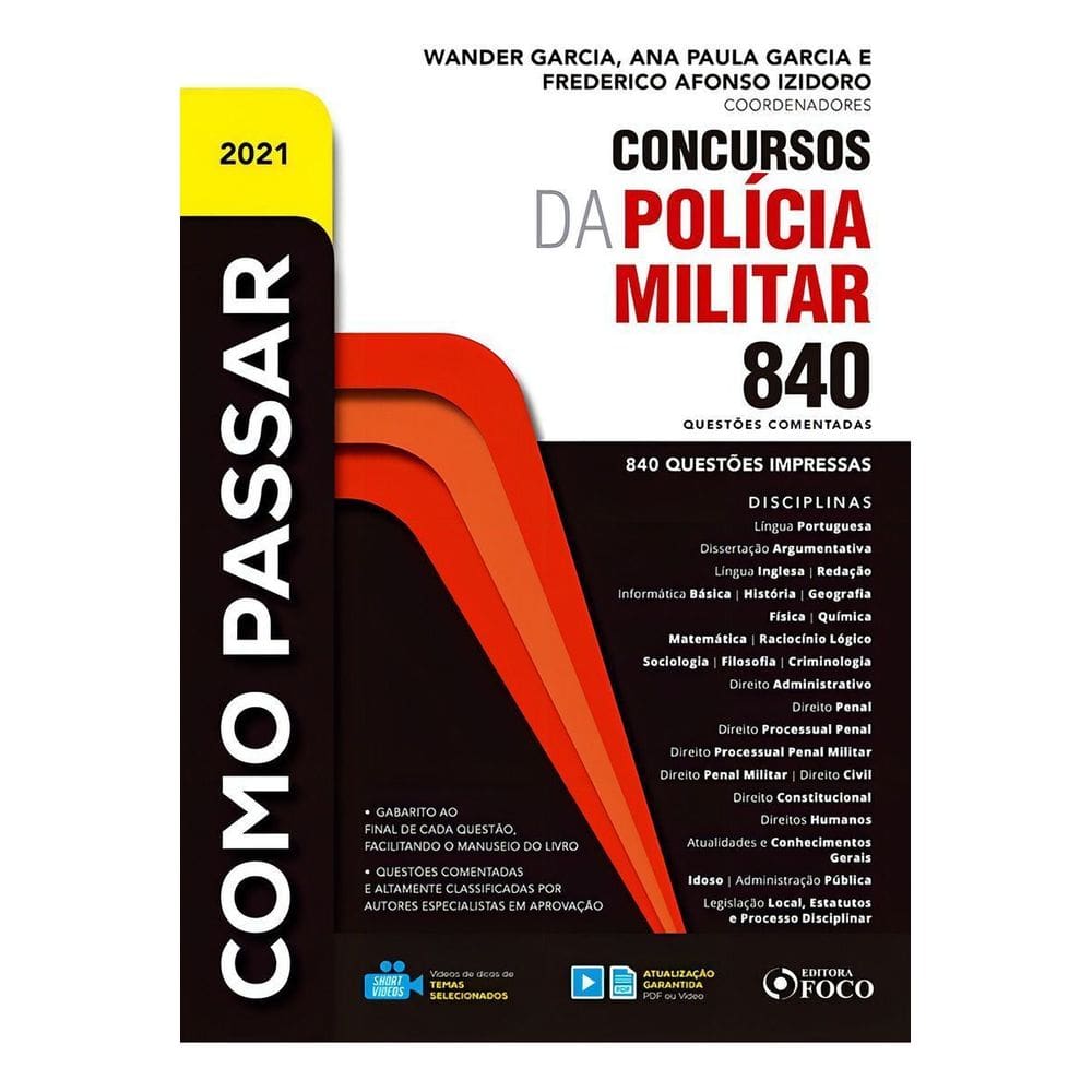 Como Passar Em Concursos Da Policia Militar - 840 Questões Comentadas - 1Ed/21