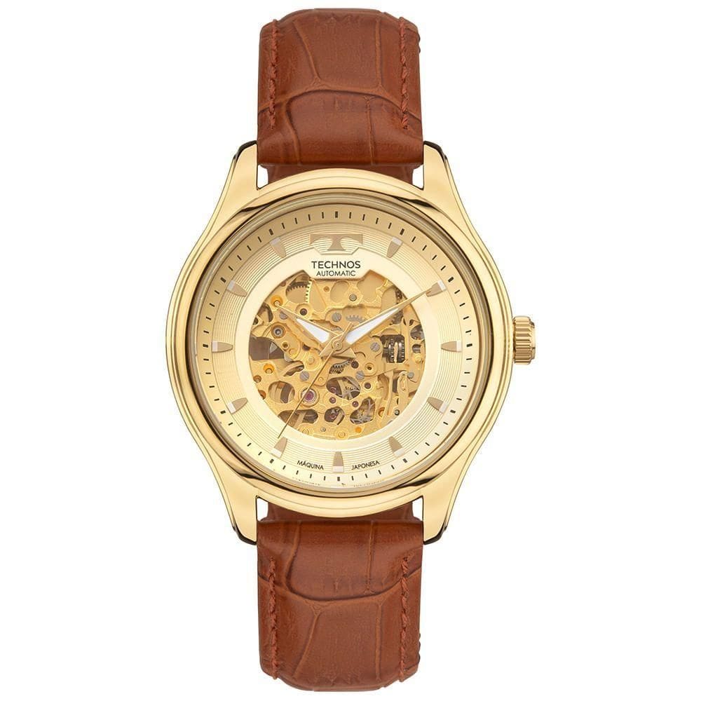 Relógio Technos Masculino Automatico Dourado - 8n24aq-0x
