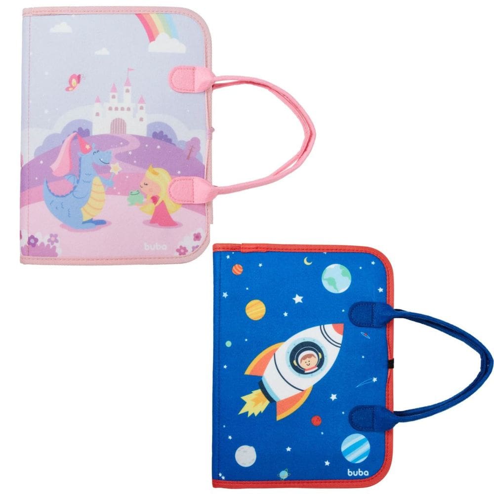 Brinquedo Infantil Maleta Livro De Atividade Montessori Páginas Destacáveis por Zíper Buba