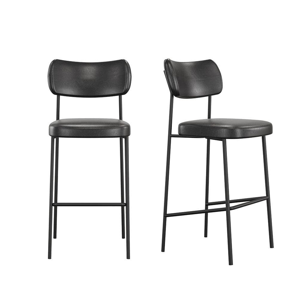 Conjunto 02 Banquetas Altas Mona Courissimo Preto - SSX Multicoisas