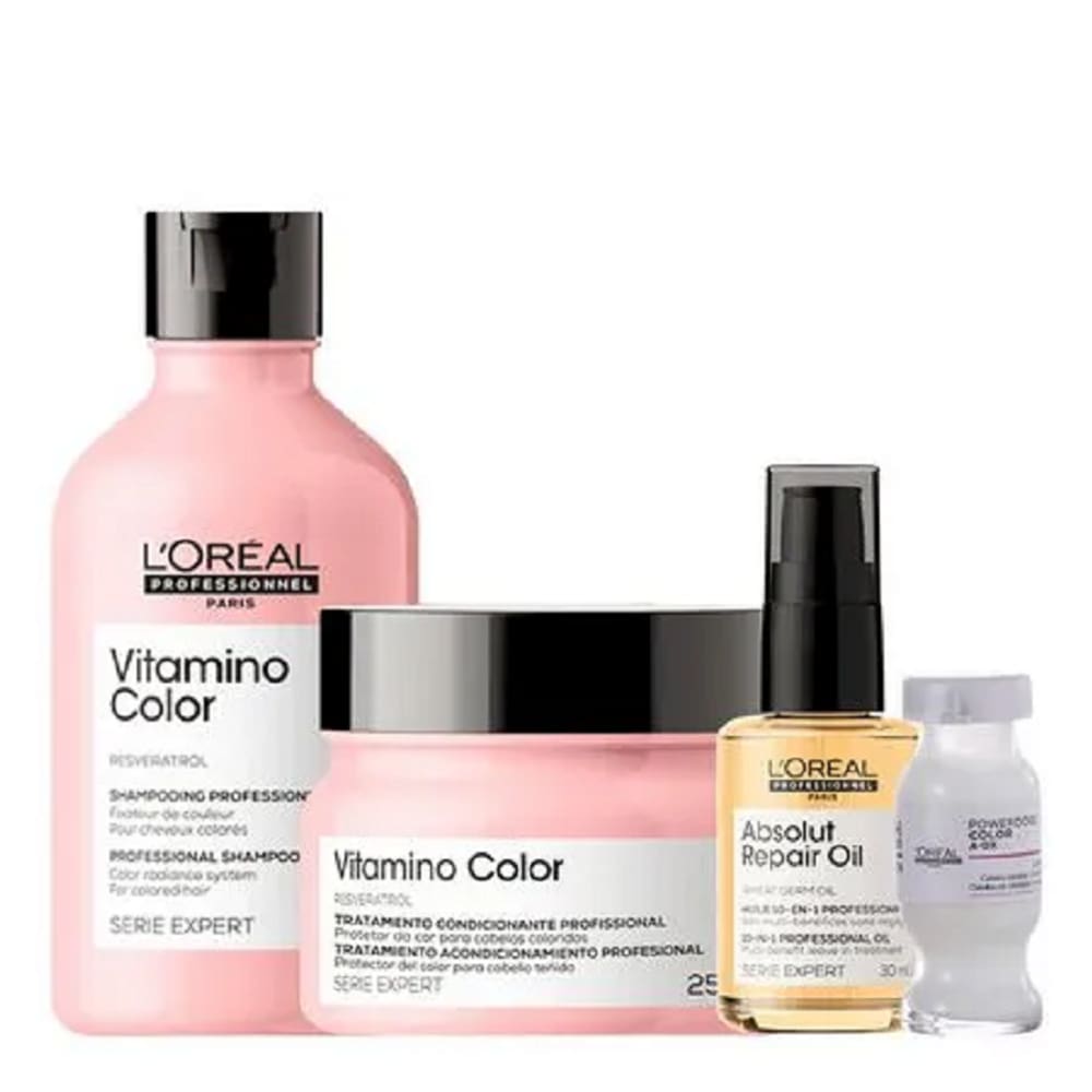 Kit Vit Color Shampoo + Máscara + Ampola + Óleo Abs 30ml