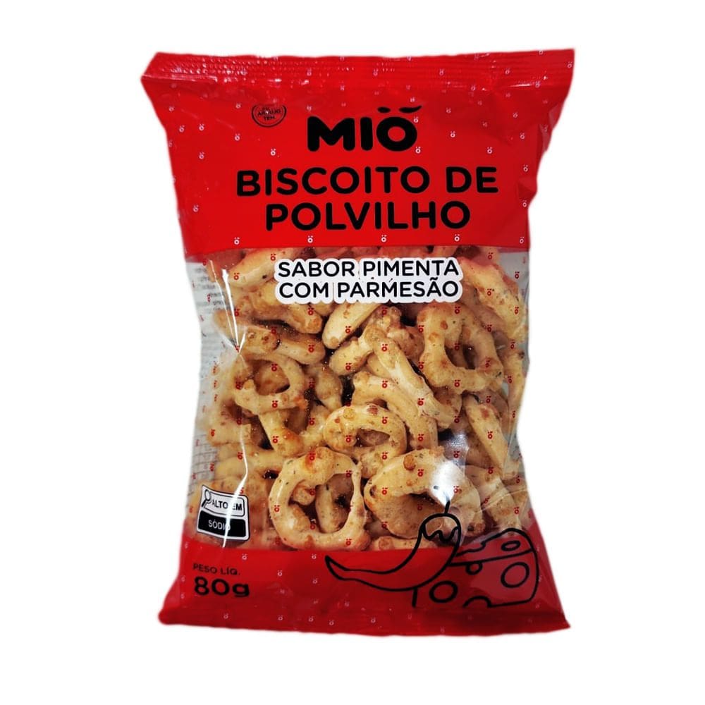 Biscoito Polvilho Mió Pimenta com Parmesão 80g