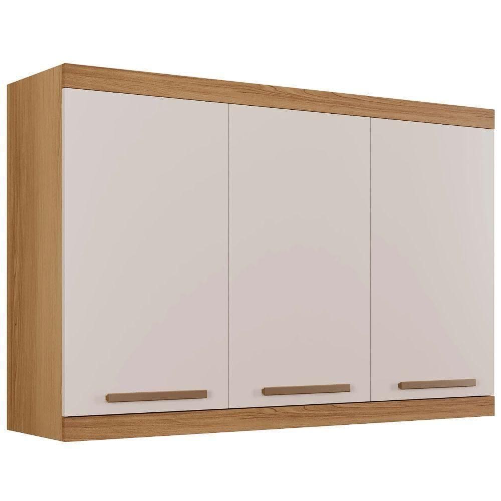 Armário Aéreo Talismã 3 Portas Cinamomo Off White Arte Móveis