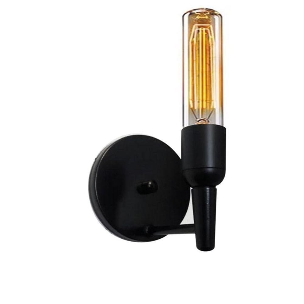 Arandela Parede Retro Md-2028 Preto Suporte Para Lâmpada - Bivolt