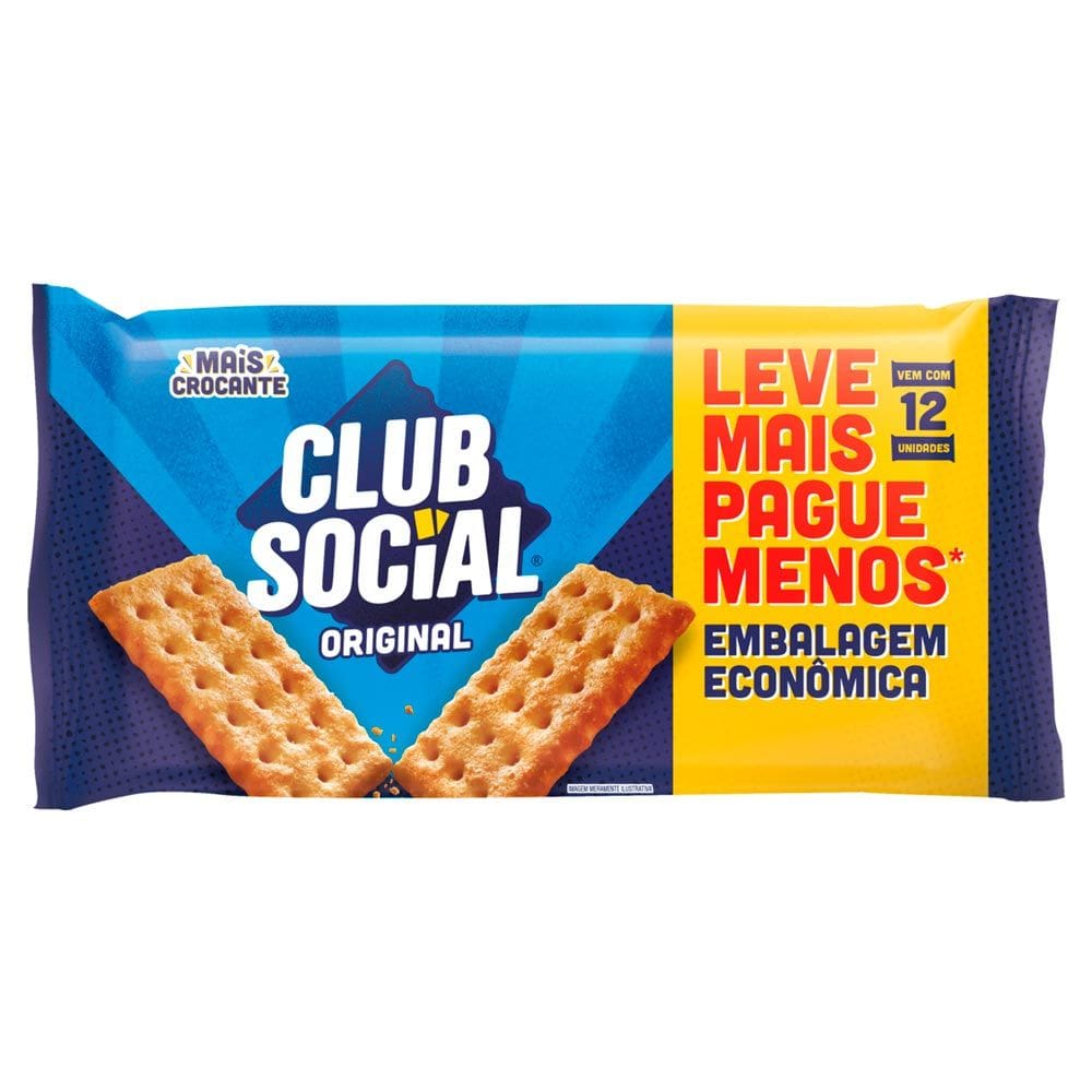Biscoito Club Social  com 12 Unidades