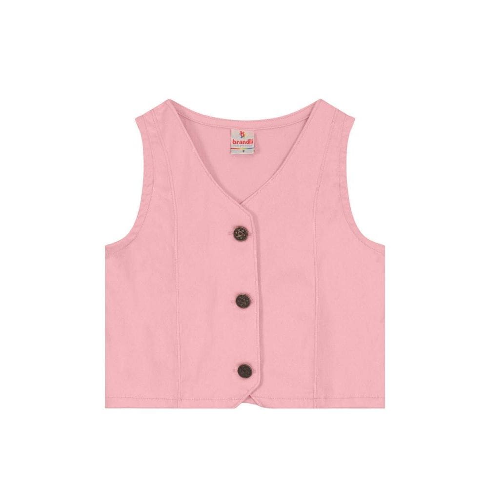 Colete infantil menina em sarja Brandili