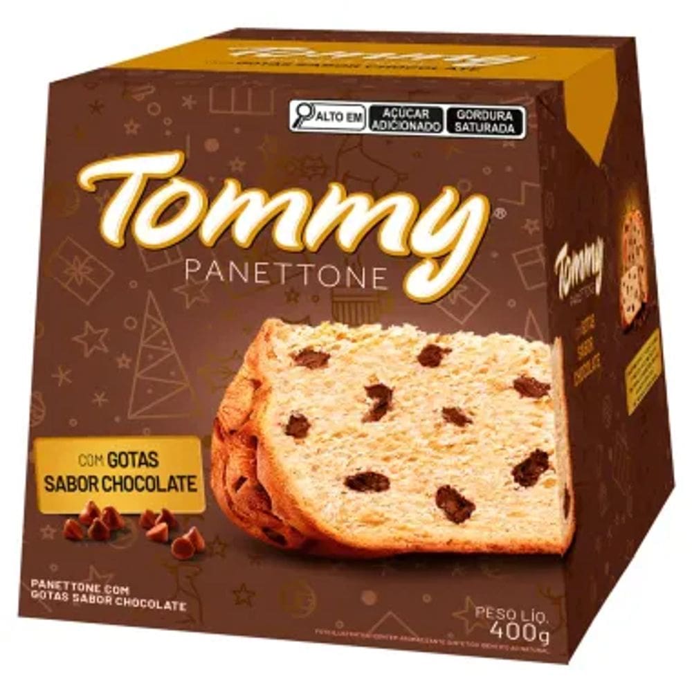 Panettone Tommy Gotas Chocolate com 400g